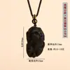 Collar con Cuerda y Colgante Pixiu de Obsidiana Natural al por Mayor Nuevo Estilo Chino Dominante para Pareja Hombre y Mujer Colgante Pichu Personalización