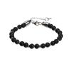 Transfronteiriço Novo Estilo Europeu e Americano Masculino Pulseira de Aço Inoxidável com Pedra Olho de Tigre e Pinheiro Branco Ágata Turquesa Pulseira Ajustável Transfronteiriço