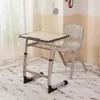 Escritorio y silla para estudiante de entrenamiento de persona doble, escritorio y silla de aula, mesa de tutoría, escritorio de aprendizaje institucional, cuidado después de la escuela, escritorio escolar