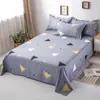 Sábanas 100% Algodón, Cama Individual Fresca Pequeña, Fundas de Almohada de Algodón Puro, Sábanas de Una Pieza de Algodón Lavado, Juego de Tres Piezas para Dormitorio Estudiantil