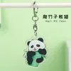 Llavero Creativo de Panda Lindo de Dibujos Animados Colgante de Decoración para Mochila de Estudiante Accesorio de Acrílico Regalo