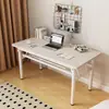 Mesa Plegable para Computadora de Escritorio, Escritorio con Bordes Envueltos, Escritorio para Escribir en Casa, Mesa de Estudio, Casa de Alquiler, Mesa de Comedor Simple, Tocador