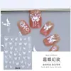 Nuevas Calcomanías de Gel para Uñas DIY Mariposa Blanca Calcomanías Pequeñas Corazón con Foil Dorado en Relieve Pegatinas para Uñas Calcomanías