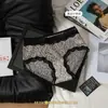 Estilo Retrô Francês Estampa de Leopardo Renda Roupa Íntima Sexy para Mulheres 2026 Novo Estilo Calcinhas Femininas Malha Floral Respirável