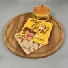 Bolsa de Papel Kraft Personalizada de Doble Apertura, Bolsa Triangular en Forma de L, Bolsa Engrosada a Prueba de Aceite para Hotcakes, Sándwiches de Carne y Snacks, Bolsa de Empaque Plegable