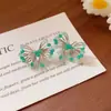Pendientes de Flor Coloridos con Aguja de Plata Estilo Vacaciones de Verano, Pendientes de Moda de Lujo Ligero de Alta Gama, Accesorios para Orejas de Nicho para Mujeres