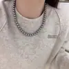 Colar de pérolas cinza retrô francês para presente, feminino, com senso de maturidade, corrente joker, colar de luxo leve