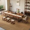Nova Mesa de Chá Grande de Madeira Maciça Estilo Chinês e Combinação de Cadeiras Mesa de Chá para Seco para Escritório Integrado Casa Sala de Chá Zen Sala de Estar Simples