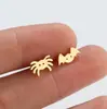 Aretes de Acero Inoxidable Calados de Pingüino, Elefante, Conejo, Dinosaurio, Oveja, Rana, Accesorios para Orejas Personalizados de Moda y Sencillos Venta al por Mayor