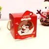Caixa de Presente Criativa de Desenho Animado Fofa para Maçãs e Doces para a Véspera de Natal