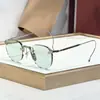 Gafas de Sol Hechas a Mano Estilo Hip-Hop Japonés de Lujo Transfronterizas Fairbank Jm Estilo Retro Montura Ovalada Sin Marco Gafas de Sol para Vacaciones