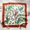 Pañuelo de seda pequeño con estampado de verano y otoño para mujer, pequeño, largo, de alta gama, estilo francés, cuadrado, para atar y atar.
