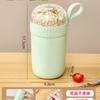 Pote de Iogurte de Camada Dupla, Pote Refrigerado para Aveia na Geladeira, Copo para Milkshake Overnight, Pote de Café da Manhã com Cereais Multigrãos com Colher