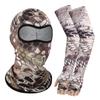 Protección solar exterior cubierta para la cabeza de ciclismo traje de mangas largas de seda helada máscara de ciclismo para bicicleta manga larga deportiva con exposición del pulgar