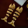 Brincos Pingente Espinha de Peixe Mesclada Agulha de Prata Brincos de Tarraxa Personalidade Cruzada Europeia e Americana Temperamento Nicho Exagerado Brincos de Alta Qualidade para Mulheres