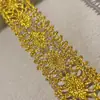2cm Ouro e Prata Filigrana Recorte Renda a Laser Artesanato Boneca Tecido Feito à Mão DIY Acessórios Decorativos para Roupas