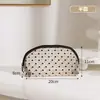 Bolsa de maquiagem de malha com tema de amor estilo Ins, feminina, portátil, pequena para batom, cosméticos, necessaire, bolsa de armazenamento