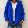 Chaqueta de pana casual de moda con capucha y bolsillo para mujer, desarrollo propio de Annuo, ropa europea y americana 2026, estación independiente de Amazon