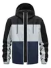 Jaqueta com Capuz Corta-Vento Nova Outono/Inverno 2026 para Homens, Casaco Versátil da Moda com Gola Alta, Blusa Simples com Capuz e Gola Alta para Homens