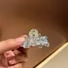 Presilha de Cabelo Roxa Estilo Coreano 2025 Nova Grande de Cristal em Formato de Tubarão para a Parte de Trás da Cabeça, Presilha de Cabelo de Alta Qualidade no Atacado
