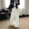 Jeans Branco Novo de Cintura Alta Reto Feminino Outono Solto Slim Caimento Mais Fácil de Combinar Calças Wide Leg que Arrastam no Chão