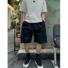 Moda de verano para hombre, shorts de trabajo desestructurados personalizados para adolescentes, shorts rectos holgados de longitud hasta la rodilla estilo vintage de Hong Kong