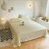 Lençol de Cama Cor Sólida Simples de Vento Peça Única Dormitório Estudantil Cama de Solteiro Cama de Casal Antiderrapante Quarto Cama Venda por Atacado Frete Grátis Transfronteiriço