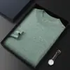 Novedad Otoño e Invierno Tejidos de Cachemir para Hombre 100% Cachemir Puro Tejido de Cuello Alto Medio Prenda Base Tejida Tejido Casual de Negocios Tejido