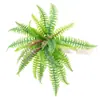 Sensación al tacto hierba persa colgante hojas grandes de helecho decoración de pared simulación pared de fondo de planta verde estilo bosque paisajismo helecho plantas falsas