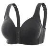 Sutiã para gestante e idosa, tipo botões frontais, plus size, com aro lateral para sustentação do busto, sem aro de metal, lingerie para mães, push up para seios grandes e mostrar texto pequeno