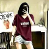 Camiseta Informal Sencilla con Estampado Transfronterizo para Mujer, Manga Corta, Nuevo Estilo Verano 2026, Corte Holgado, Top Versátil