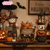 Nuevo producto transfronterizo: Calabaza de Halloween de otoño, bruja, fantasma, hojas caídas, manualidades decorativas de madera, adornos para ambiente de fiesta