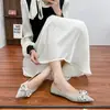 Lujo ligero y sensación de alta gama, zapatos planos de punta fina con lazo de pedrería, suela suave, cómodos zapatos planos para mujer de corte bajo en tallas grandes