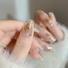 Aha Calcomanías para Uñas de Mariposa Popular Celebridad de Internet Huecas Líquidas Estampado Caliente Plateadas Blancas Calcomanías Decorativas para Uñas de Mariposa