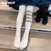 Calça listrada larga atacado primavera e outono meias infantis meninas doces princesa meias meias de algodão academia de dança base meias