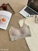 S22 # Base de maquillaje reafirmante sin costuras, lencería para mujer, sujetador de una pieza con copas fijas, cómodo y transpirable, con tirantes finos