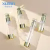 Botella de Prensa al Vacío Xumin Personalizada de 15 ml con Cabeza de Bomba de Pico de Pollo Dorado Brillante, Botella de 30 ml para Loción de Esencia, Botella de 50 ml para Crema de Ojos