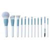 Conjunto de Pincéis de Maquiagem Céu Limpo 12 Pincéis Pincel para Pó Solto Pincel de Pontilhar Pincel para Blush Pincel para Sombra Pincel de Fixação Cerdas Macias para Iniciantes