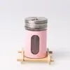 Botella Rotatoria de Condimentos Transfronteriza Tarro de Cristal para Pimienta con Agujero Palillero Herramienta para Barbacoa Tarro de Condimentos de Acero Inoxidable para Cocina