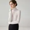 2026 Novo Suéter de Caxemira 100% Puro Outono Inverno Feminino Gola Alta Tricô Slim Fit Suéter Macio e Felpudo Conjunto de Camada Base