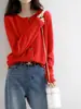 Nuevo cárdigan de punto 2026, suéter de cuello redondo para principios de otoño, prenda exterior versátil de manga larga de color liso para mujer, disponible para dropshipping y ventas transfronterizas
