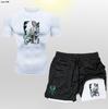 Traje de fitness para hombre con animación que absorbe la humedad, 2 en 1, doble pantalón corto, pantalones cortos deportivos de baloncesto, secado rápido