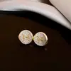 Brincos Pendentes de Gota D'água em Rombos Cravejados de Diamantes Agulha de Prata, Estilo Minimalista Único, Tarraxas de Orelha Modernas e Elegantes, Brincos de Luxo Leve de Alta Qualidade