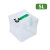 Venta Directa Camping al Aire Libre Cubeta Plegable de 20L Bolsa de Agua de Plástico Transparente Hervidor de Agua de PVC de Gran Capacidad Bolsa Portátil para Agua Potable