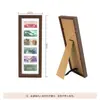 Juego de marcos de fotos Zengyun multi-oro para mesa-escritorio seis marcos moneda del pueblo marco de fotos decorativo caligrafía y pintura color nogal gran río y montaña marco de fotos