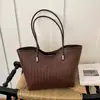 Bolso de Moda Estilo Coreano Textura Tejida Color Sólido Bolso Tote 2026 Otoño Versión Coreana Elegante Gran Capacidad Bolso de Hombro Único