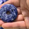 Hebilla de Seguridad Azul Patrón Azul Piedra Semipreciosa Piedra Natural 40mm Antiguo Antiguo Cuentas de Moneda
