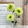 Buquê Artificial de Rosas Felizes com 3 Cabeças Flor de Seda Artificial Flor de Plástico Decoração de Sala de Estar de Luxo Arte Floral de Casamento Produto Acabado