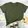 Camiseta de verano de color liso, cuello redondo, estilo liso sin estampado, talla europea, manga corta, moda urbana, top casual holgado