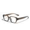 Lentes 2024 Nuevo Tr90 Cuadrado Espejo Plano para Mujer Beige Versátil Espejo Liso Estilo Coreano Lentes de Montura Cuadrada para Hombre